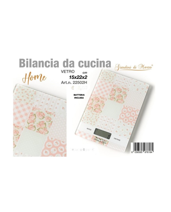 Giardini Di Marzo Bilancia Digitale Da Cucina In Vetro Rosa