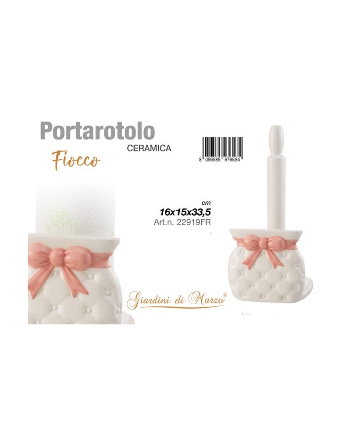 Giardini Di Marzo Linea Fiocco Rosa Portarotolo