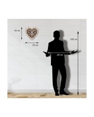 Orologio Da Parete Heart Shabby White 32x32