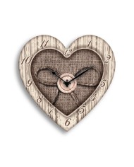 Orologio Da Parete Heart Shabby White 32x32
