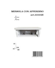 Mensola Con Appendino Legno Tortora