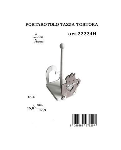 Portarotolo Tazza Legno Tortora