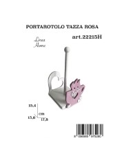 Portarotolo Tazza Legno Rosa