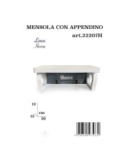 Mensola Con Appendino Legno Grigio