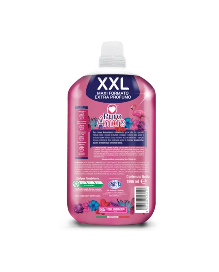 Puro Amore Ammorbidente Concentrato Pink Paradise Rosa 86 Lavaggi