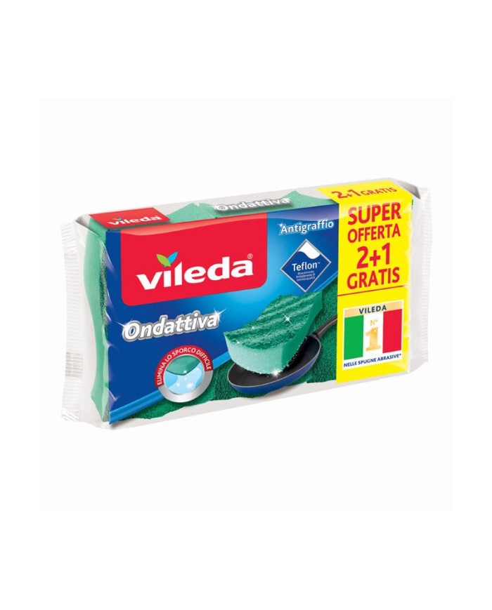 Vileda Spugna Ondattiva Milleusi 2+1 Pezzi