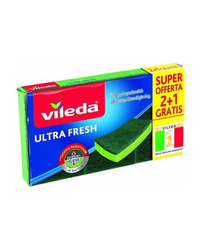 Vileda Spugna Ultra Fresh 3 Pezzi
