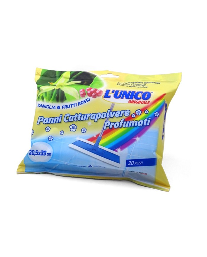 L'unico Panni Catturapolvere Profumati Vaniglia E Frutti Rossi 20 Pz